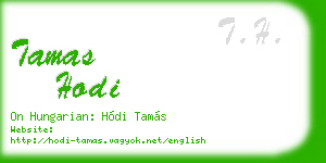 tamas hodi business card